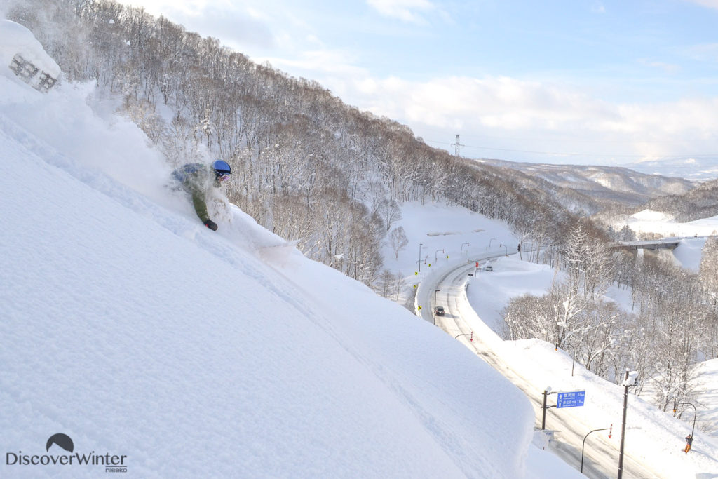 Jackson Sloss shredding the deep pow in the local Hokkaido backcountry